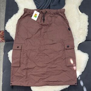 Teddy Fresh Brown Cargo Skirt NWT